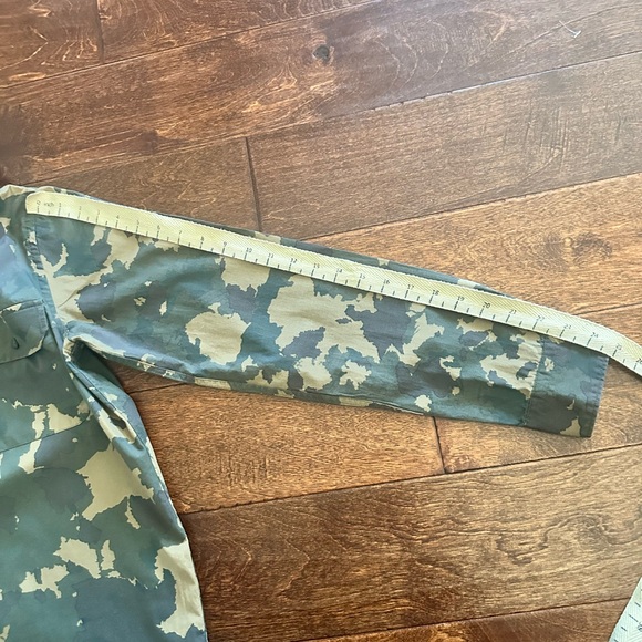 Zara Camo Pattern Long Sleeve Shirt Medium - Picture 6 of 8